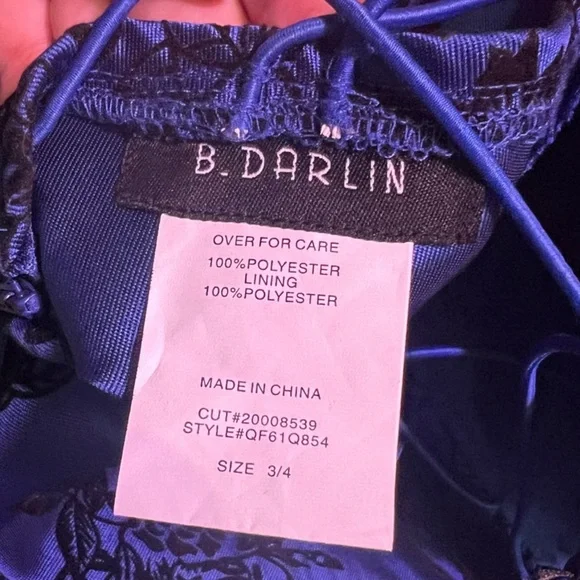 B. Darlin floral open back cocktail dress - Picture 6 of 7